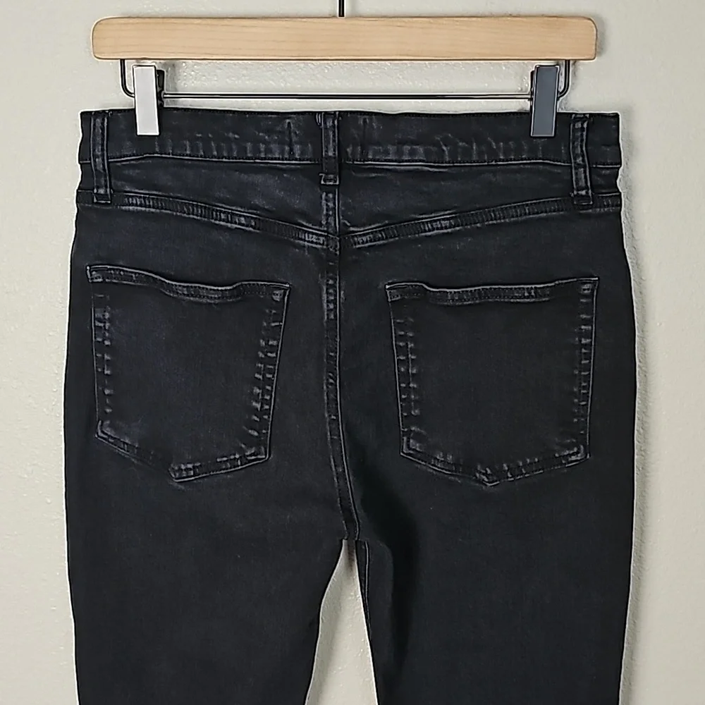 Reformation High-Rise Black Wash Skinny Jeans